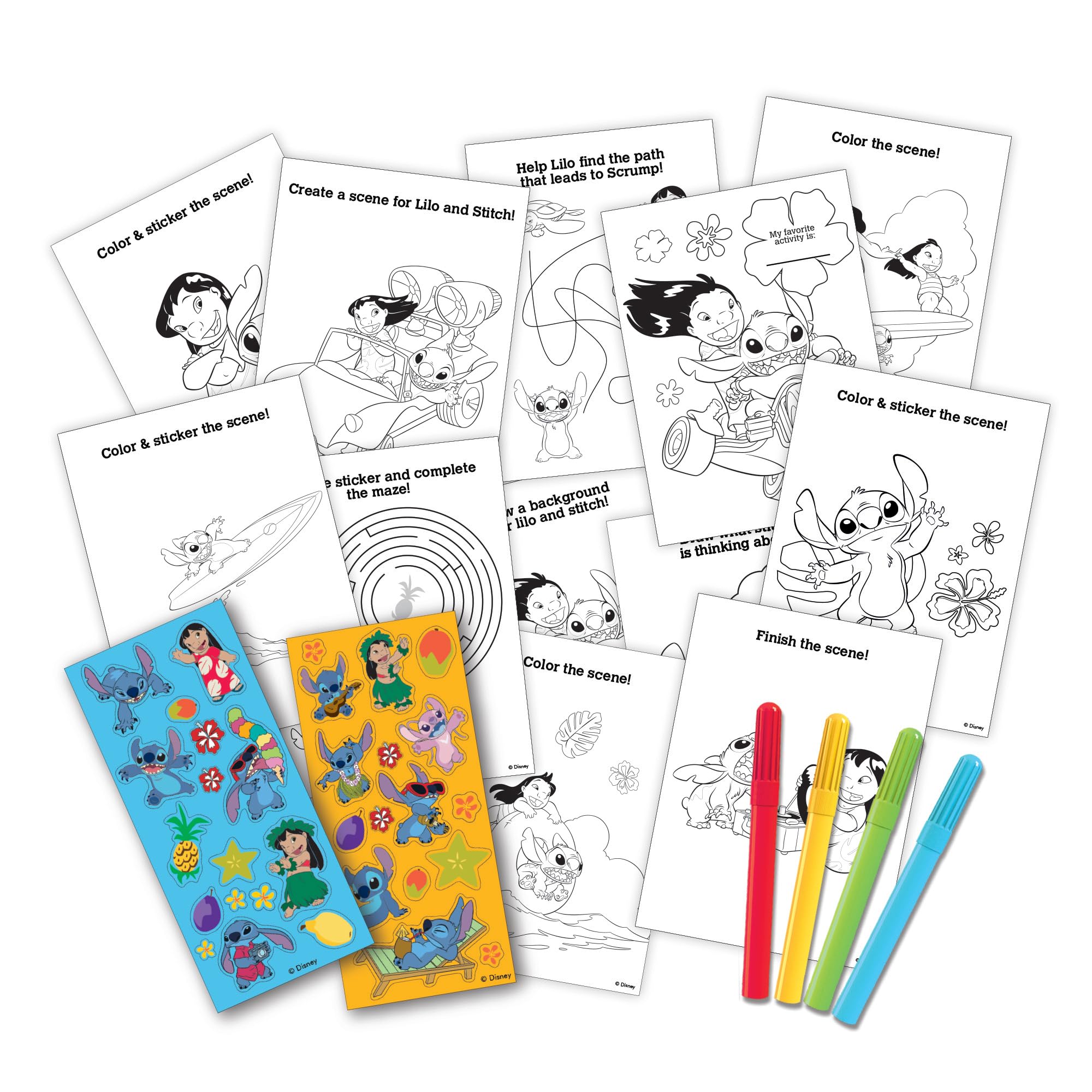 Foto 3 pulgar | Kit De Actividades Tara Toys Stitch Stow & Go Con 12 Hojas De Actividades - Venta Internacional.