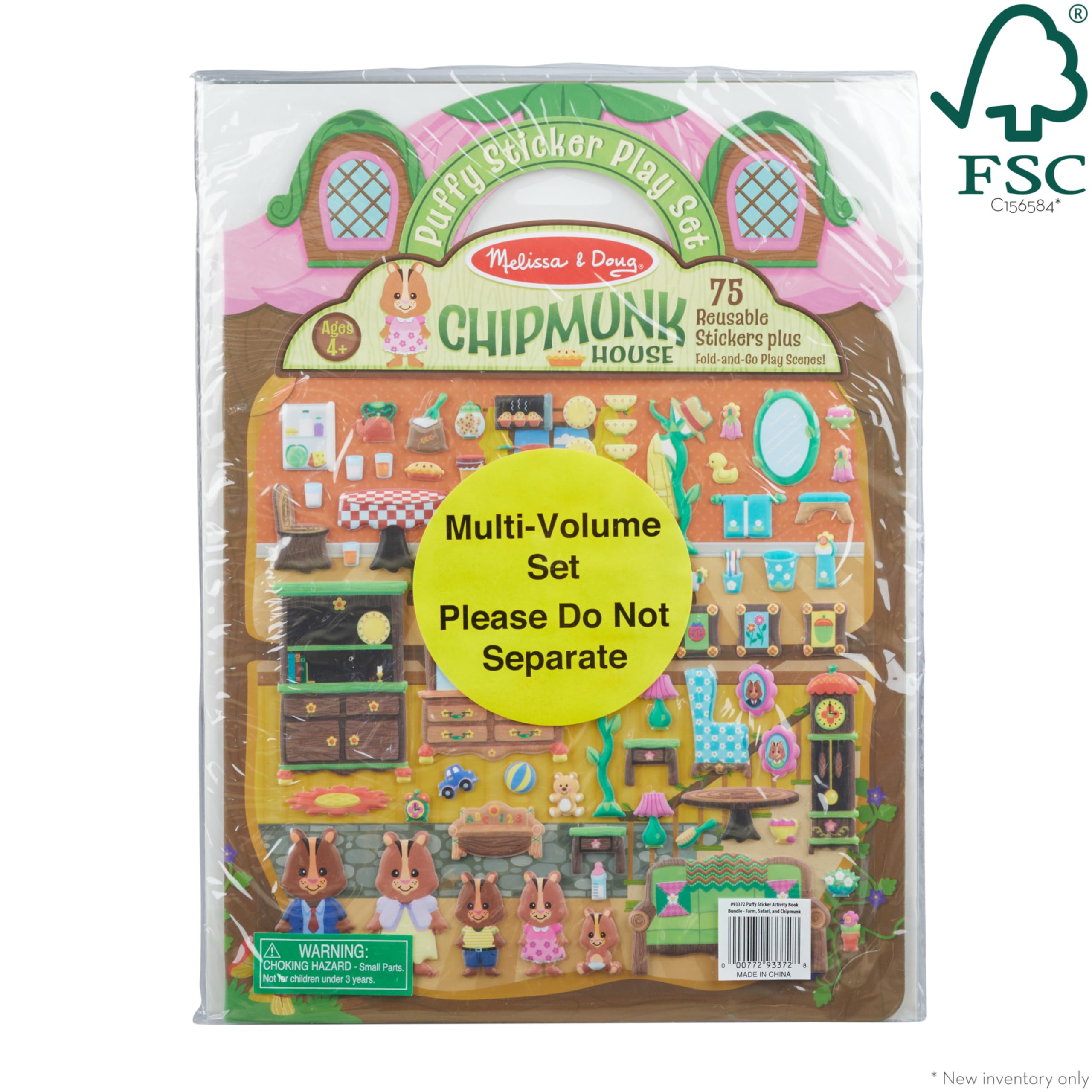 Foto 6 | Set De Libros De Actividades Puffy Sticker Melissa & Doug Farm Safari - Venta Internacional.