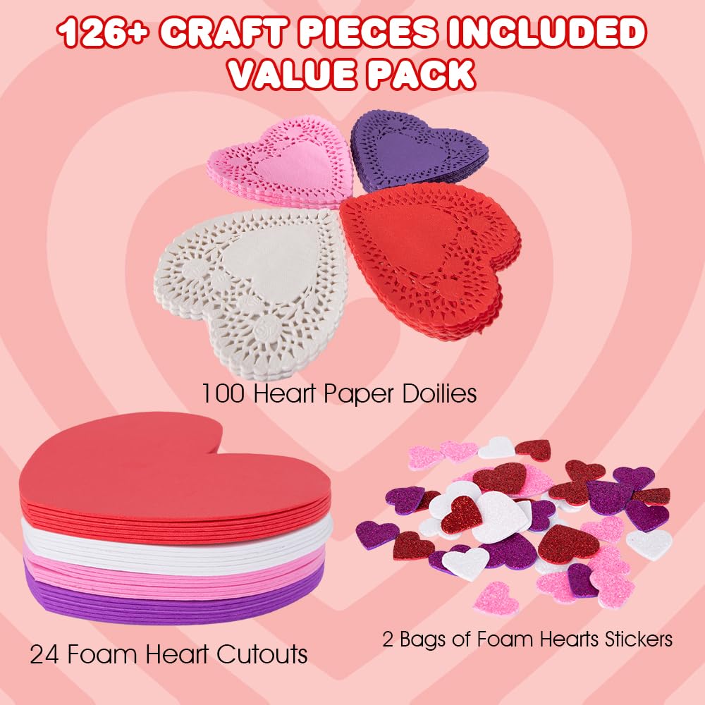 Foto 2 | Set De Tarjetas De San Valentín Con Forma De Corazón Para Manualidades Para Niños - Venta Internacional.