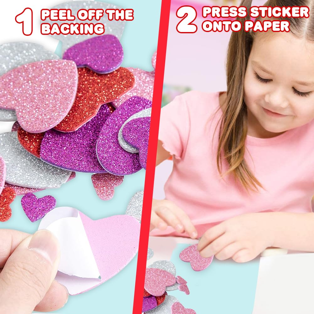 Foto 4 pulgar | Set De Tarjetas De San Valentín Con Forma De Corazón Para Manualidades Para Niños - Venta Internacional.