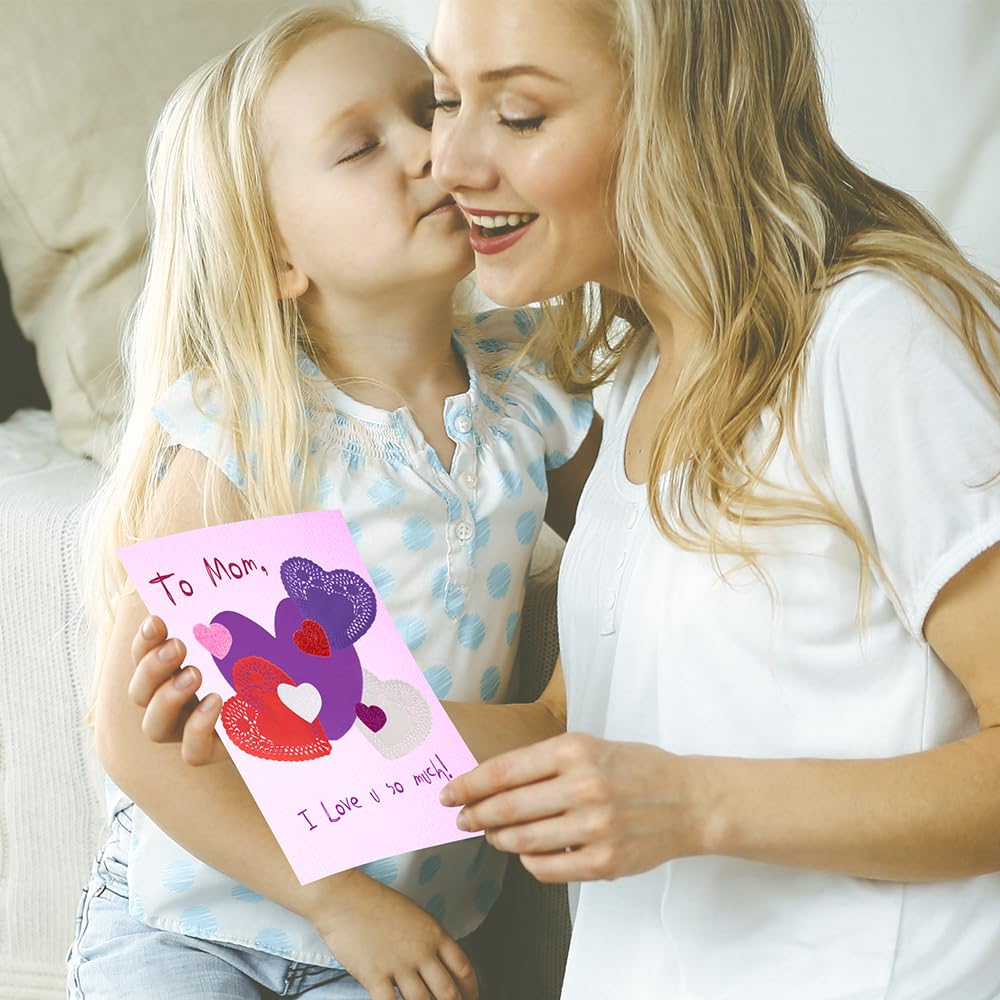 Foto 6 pulgar | Set De Tarjetas De San Valentín Con Forma De Corazón Para Manualidades Para Niños - Venta Internacional.