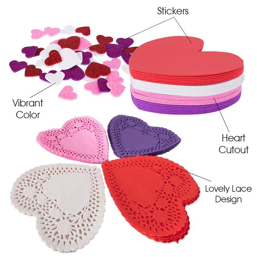 Foto 7 pulgar | Set De Tarjetas De San Valentín Con Forma De Corazón Para Manualidades Para Niños - Venta Internacional.