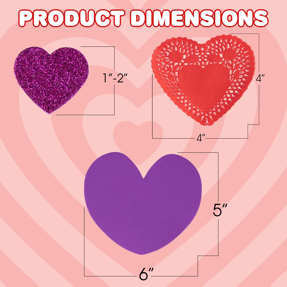 Foto 7 | Set De Tarjetas De San Valentín Con Forma De Corazón Para Manualidades Para Niños - Venta Internacional.