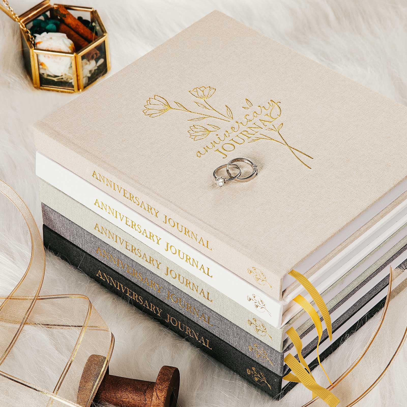 Foto 6 pulgar | Libreta Lanpn Para Aniversario De Boda, De Lino, 190 Páginas - Venta Internacional.