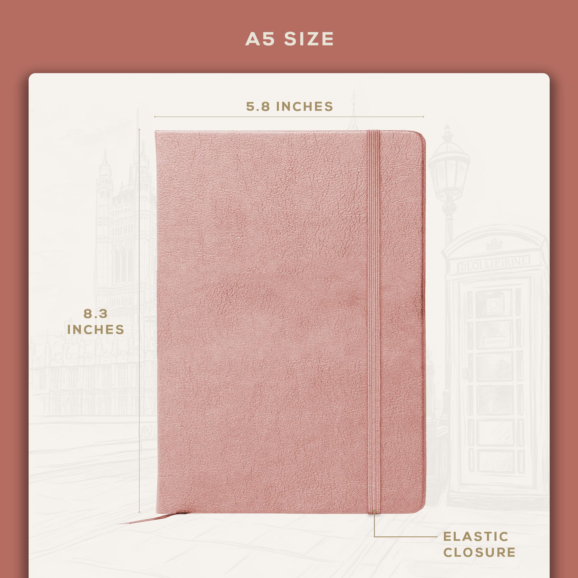 Foto 4 pulgar | Cuaderno Forrado Beechmore Books, Tamaño A5, 160 Páginas - Venta Internacional.