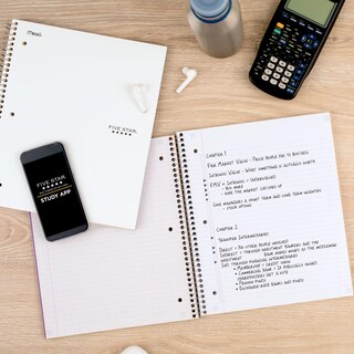 Foto 6 | Cuaderno Five Star Spiral, 5 Asignaturas, A Rayas Universitarias, 200 Hojas - Venta Internacional.