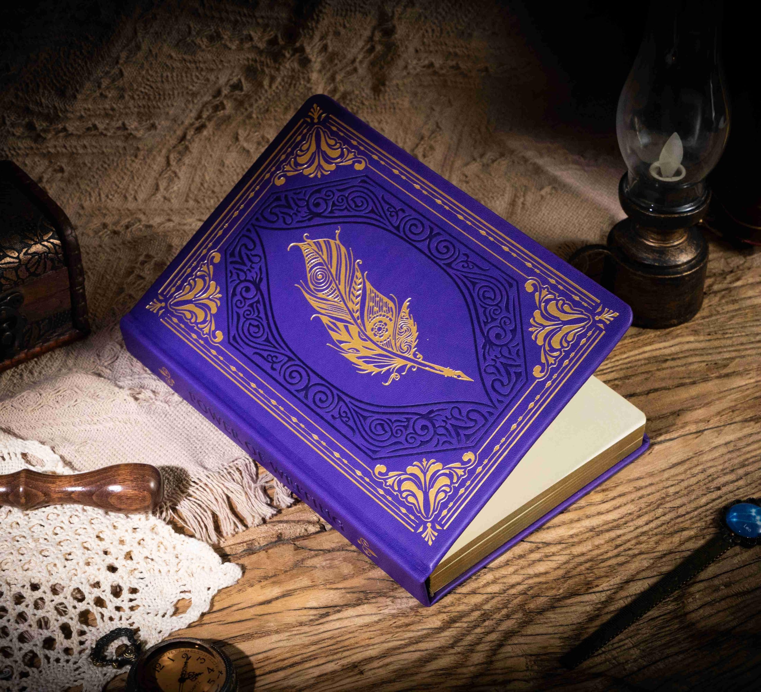 Foto 4 pulgar | Libreta Cagie Vintage Journal A5, Tapa Dura, 320 Páginas, Color Morado - Venta Internacional.