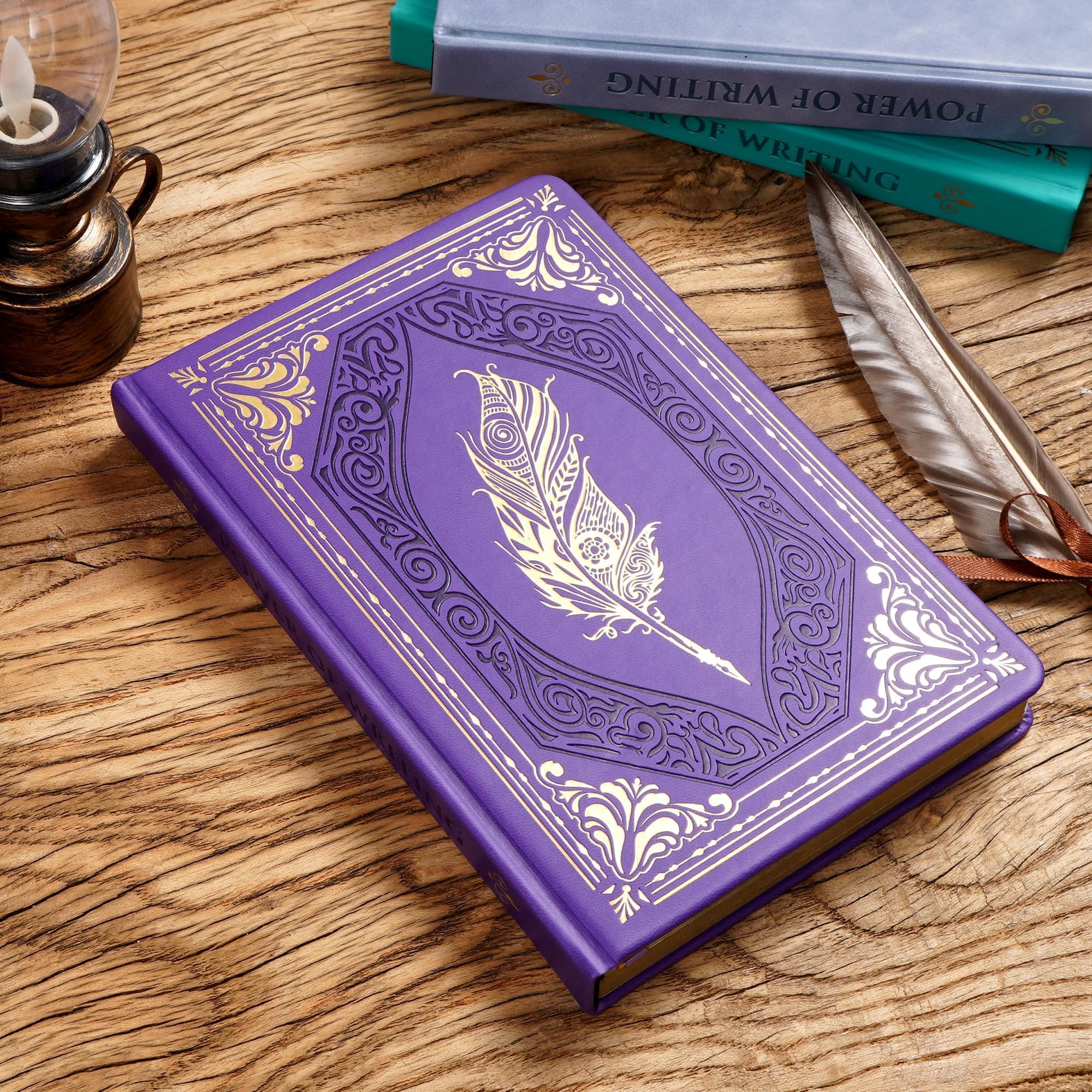 Foto 7 pulgar | Libreta Cagie Vintage Journal A5, Tapa Dura, 320 Páginas, Color Morado - Venta Internacional.