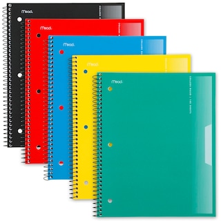 Foto 1 | Cuadernos Mead Spiral De 1 Asignatura, Con Rayas Universitarias, 100 Hojas X 5 - Venta Internacional.