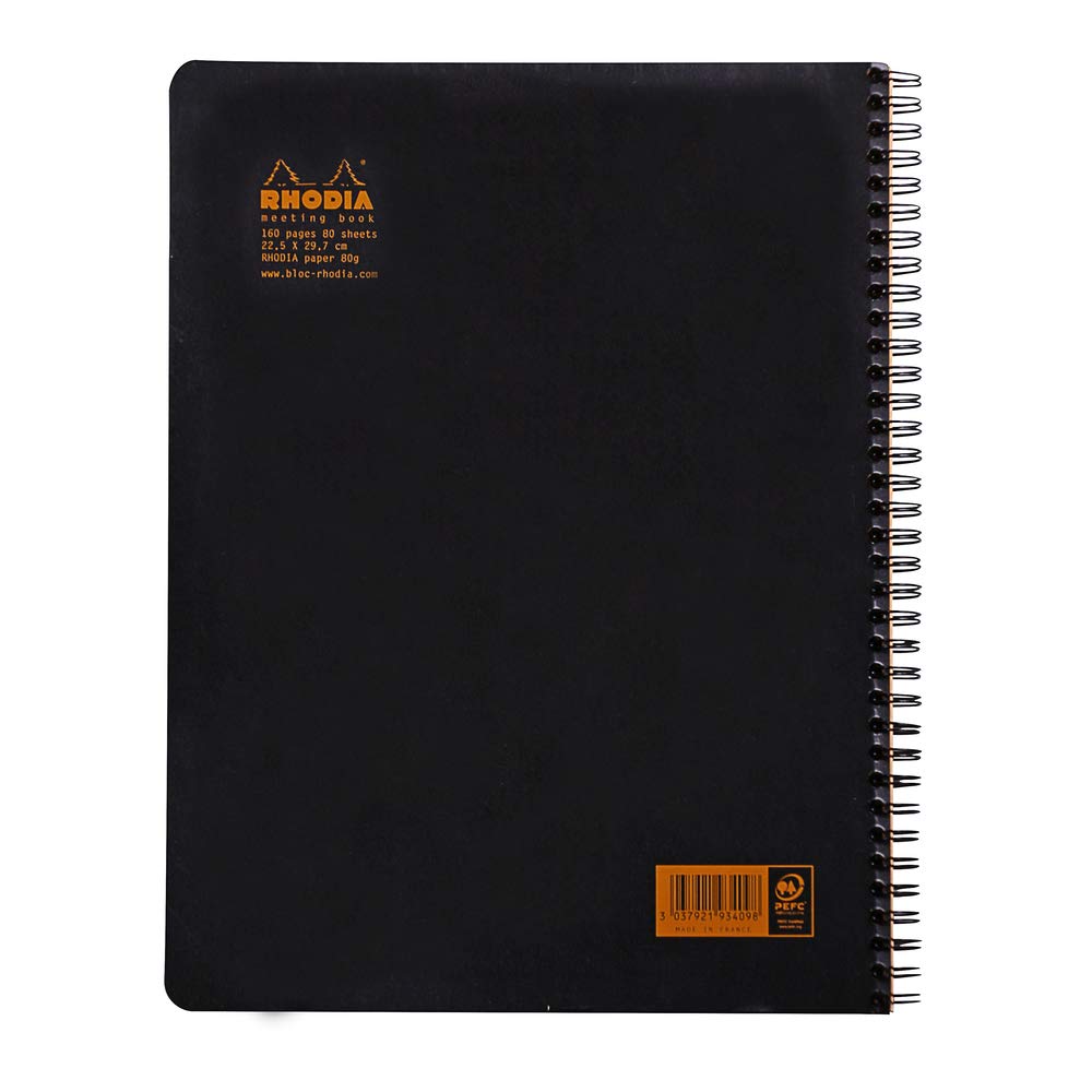 Foto 3 | Libreta De Reuniones Rhodia Wirebound A4+, Preimpresa, Negra - Venta Internacional.