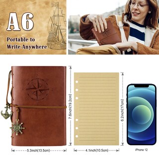 Foto 5 | Cuaderno Maleden De Piel Sintética, 7 X 5 Pulgadas, 160 Páginas, 100 G/m² - Venta Internacional.