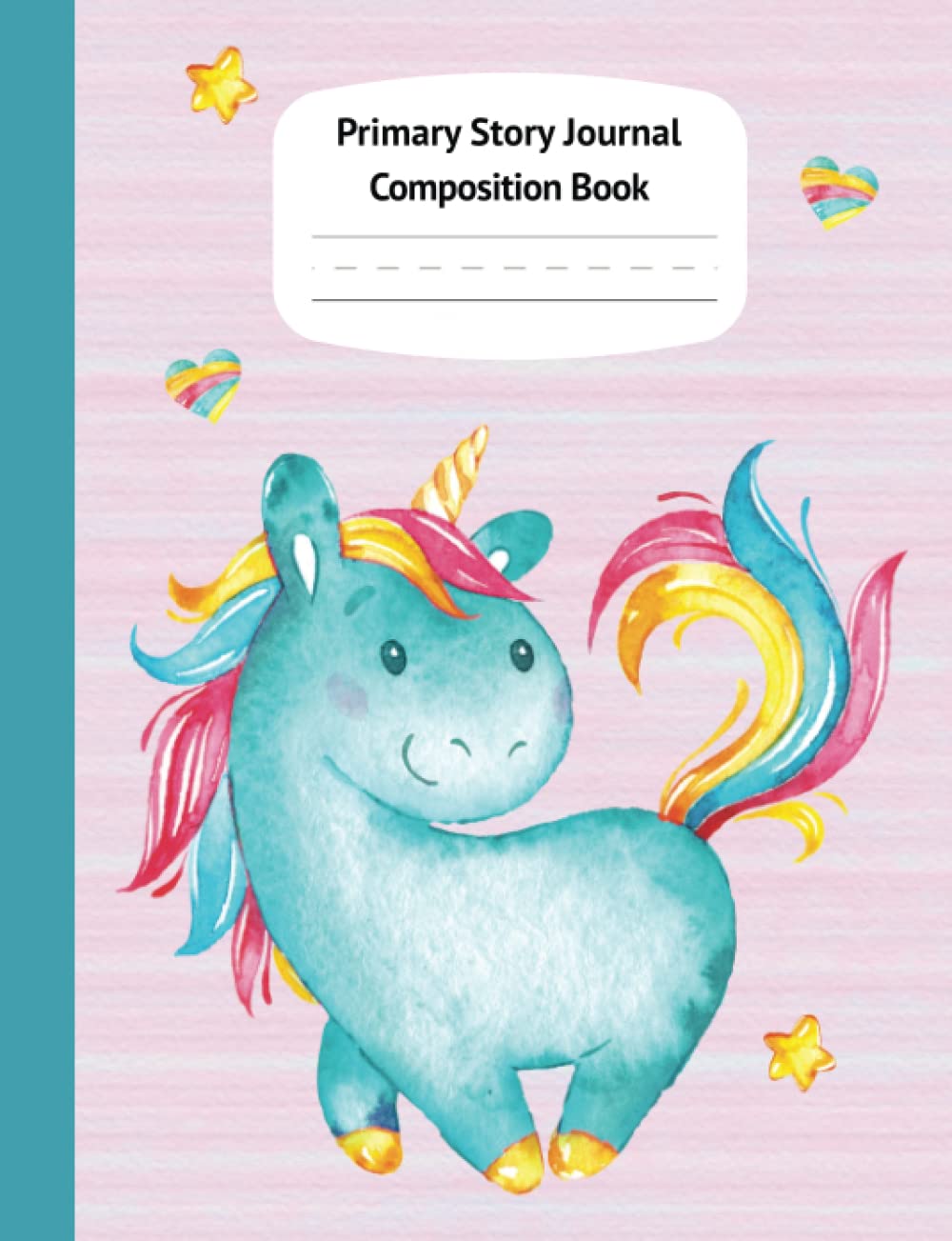Foto 2 pulgar | Libro De Composición Blue Unicorn Pastel Primary Story Journal - Venta Internacional.