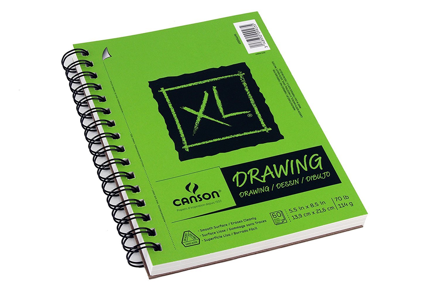 Foto 2 | Papel De Dibujo Canson Serie Xl, Encuadernado Con Alambre, 14 X 21,6 Cm, 60 Hojas - Venta Internacional.