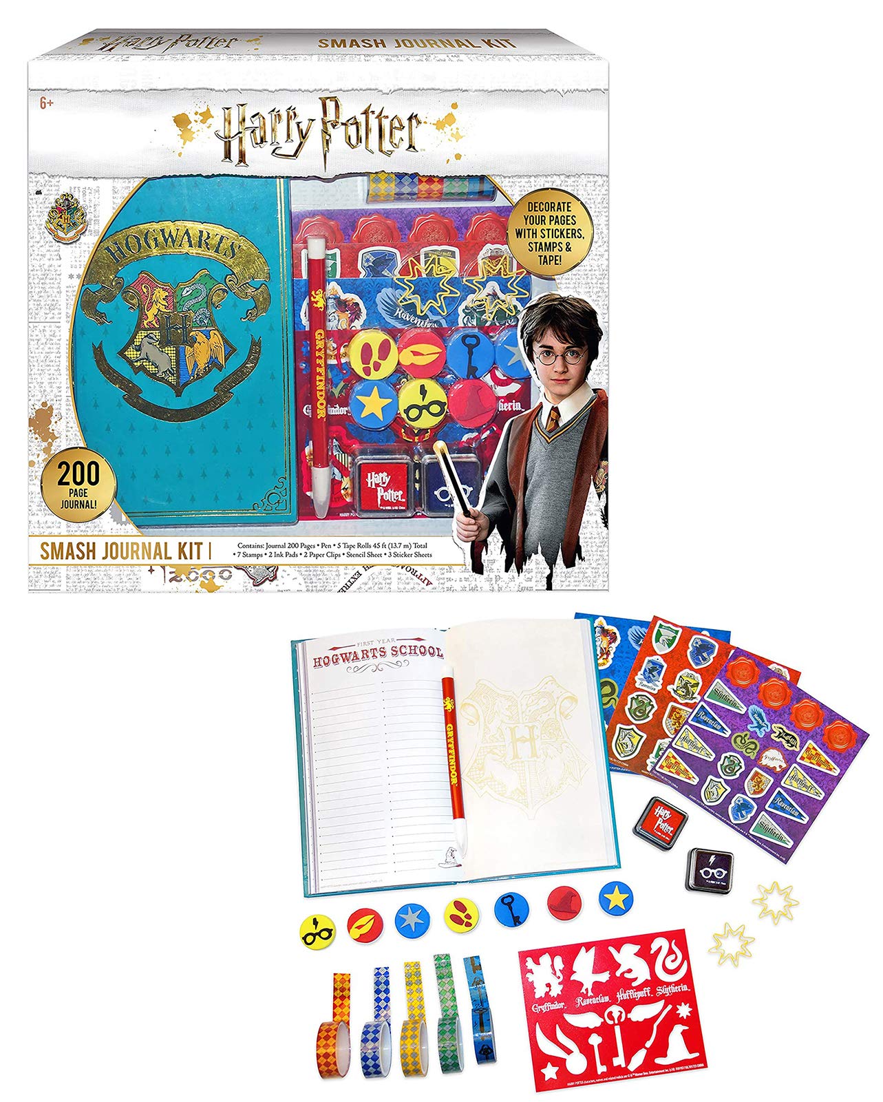 Foto 5 pulgar | Kit De Diario Para Bricolaje Harry Potter Smash Con Sellos  Cinta Adhesiva Y Pegatinas - Venta Internacional.