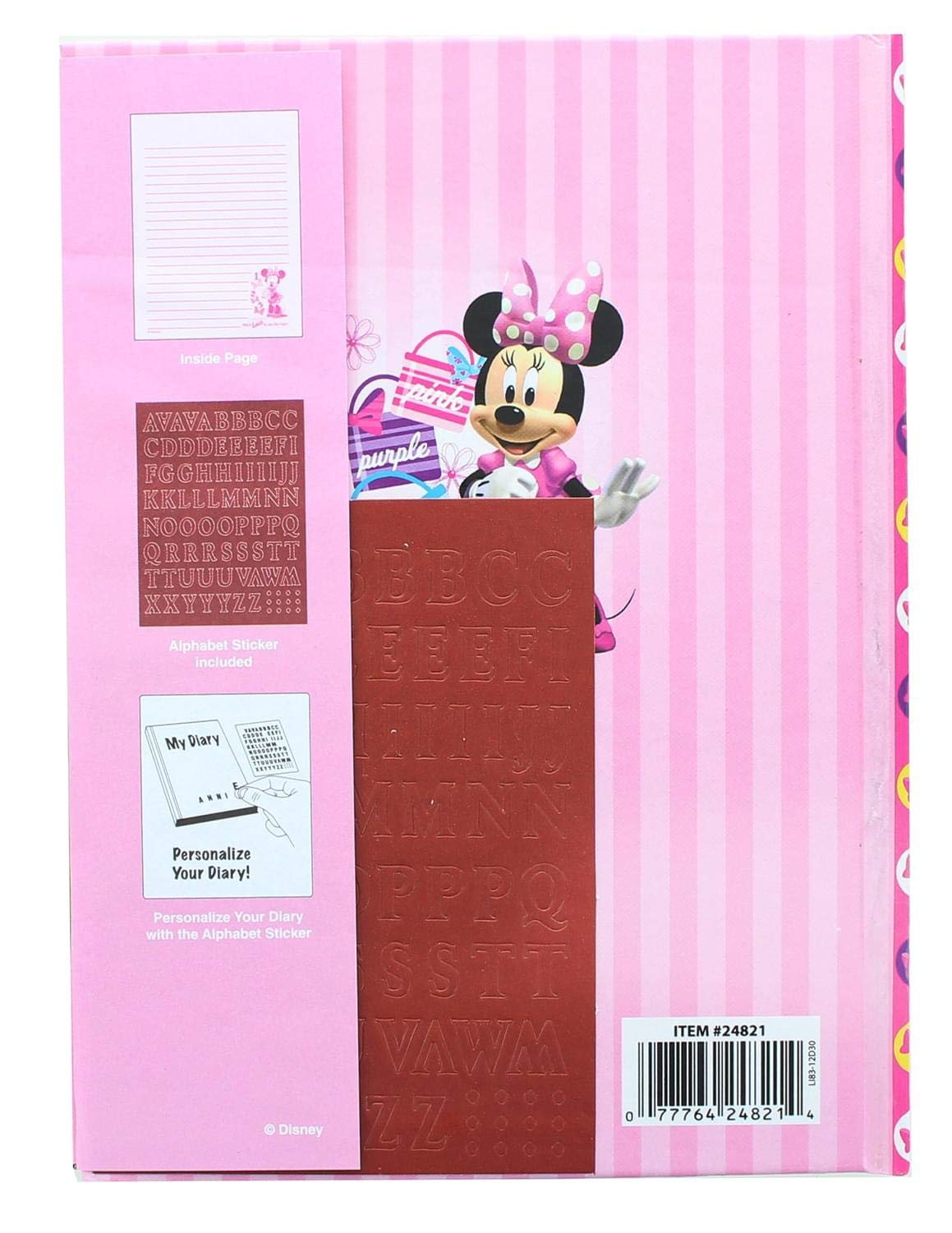 Foto 3 pulgar | Agenda Disney Minnie Bow Con Pegatinas  Tapa Colorida  Regalo - Venta Internacional.