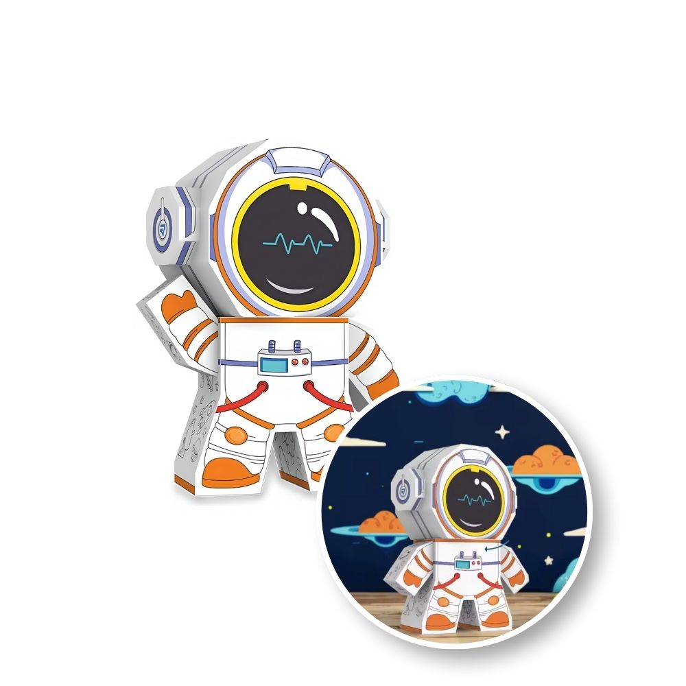 Foto 3 pulgar | Mundo Mágico Figura Astronauta Armable De Cartón Para Pintar