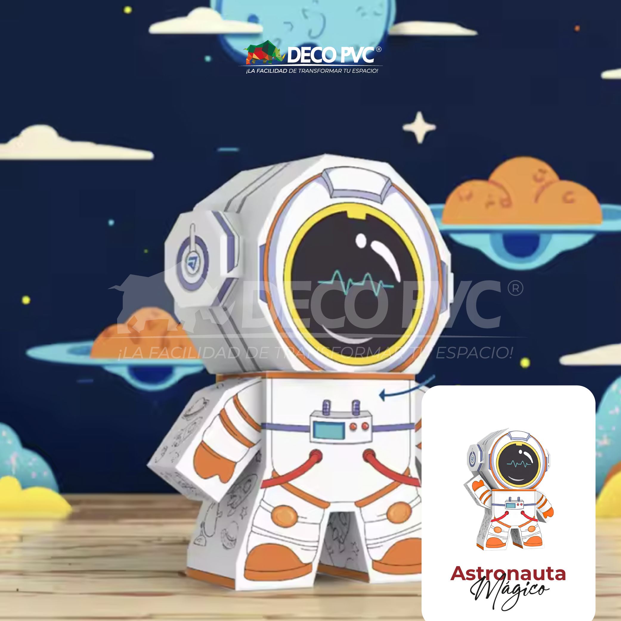 Foto 5 pulgar | Mundo Mágico Figura Astronauta Armable De Cartón Para Pintar