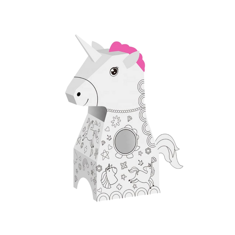 Foto 2 pulgar | Mundo Mágico Unicornio De Cartón Para Pintar