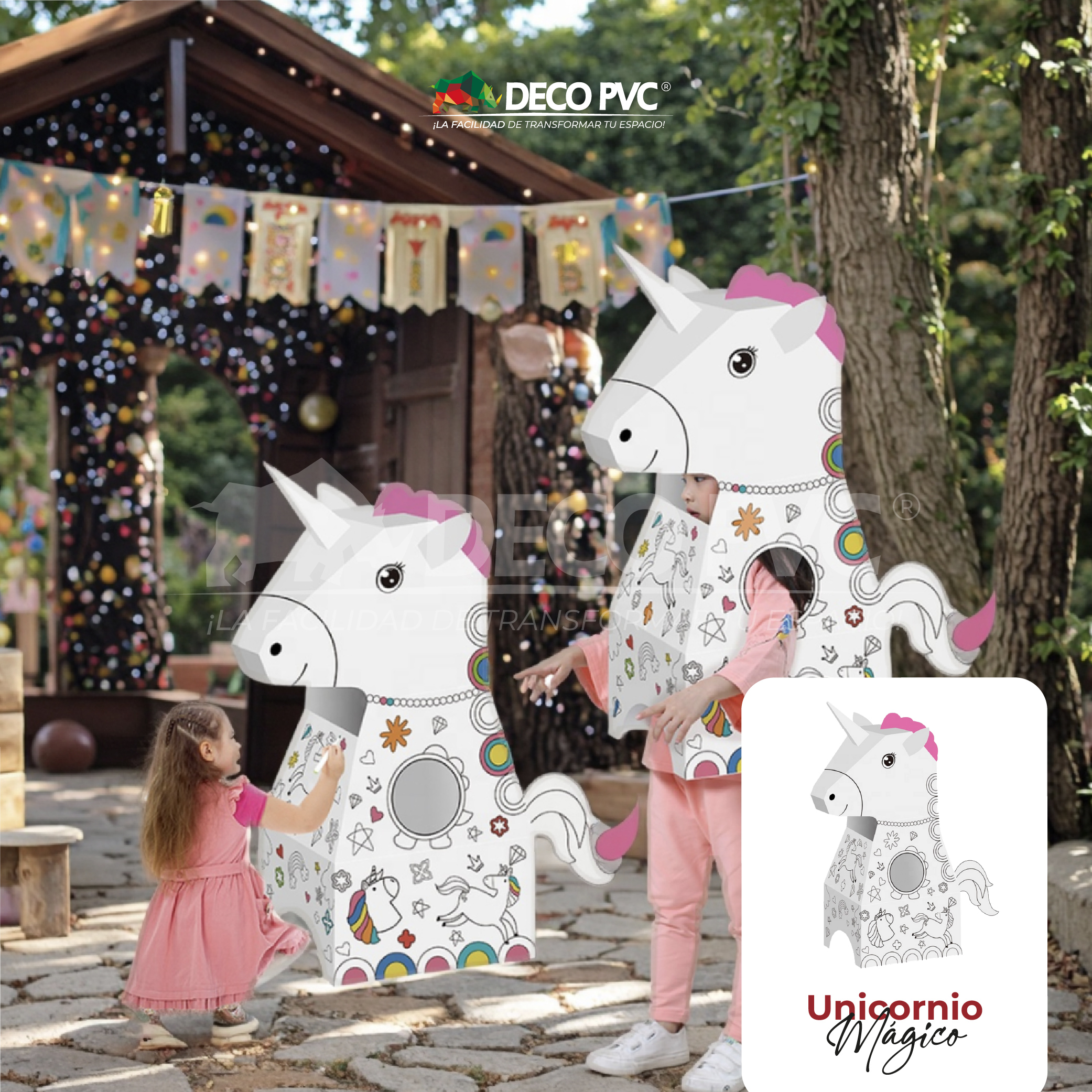 Foto 5 pulgar | Mundo Mágico Unicornio De Cartón Para Pintar