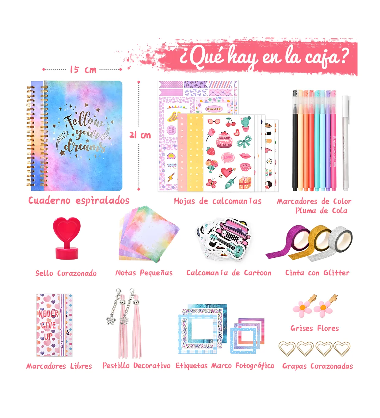 Foto 3 pulgar | Kit Scrapbook Journal Diy Para Niñas Diario Y Álbum Creativo