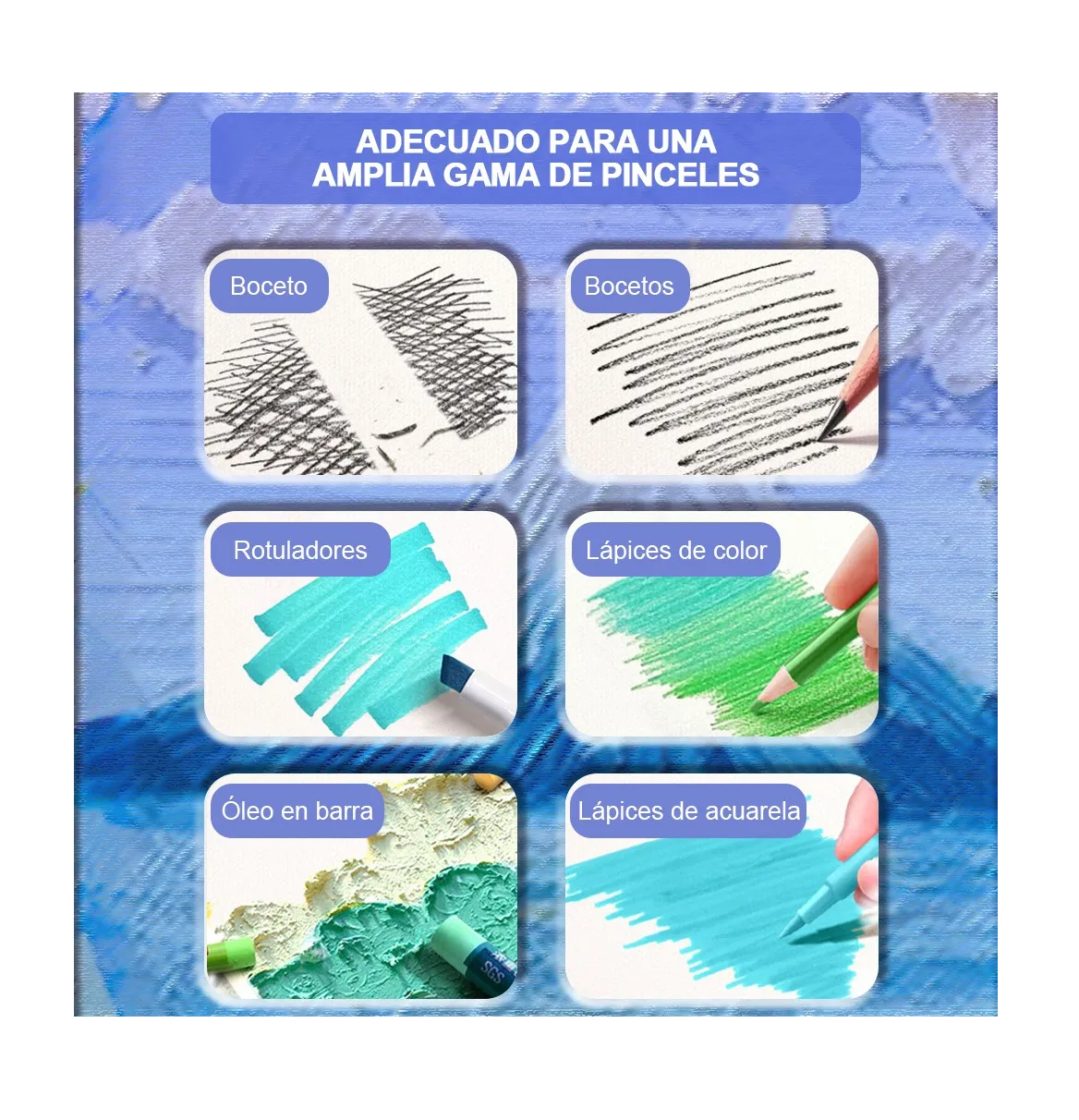Foto 5 | Cuaderno de Dibujo A4 Azul 2 Piezas