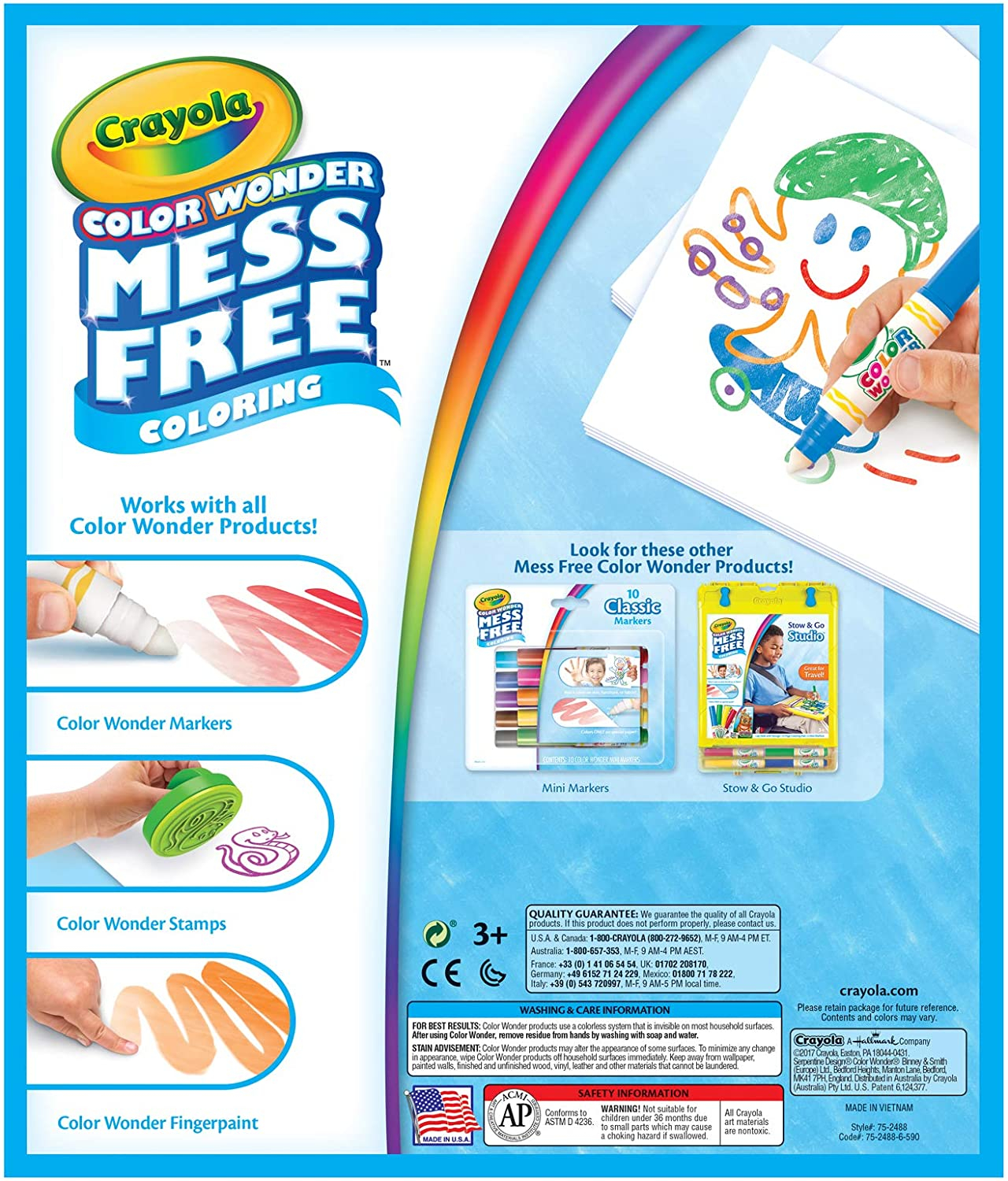 Foto 5 pulgar | Venta Internacional- color Wonder Pinceles para Pintar Crayola sin Desorden y Papel para Niños