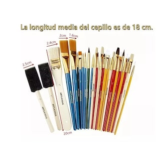 Foto 2 | Juego De 25 Pinceles Para Pintura Acuarela Multicolor