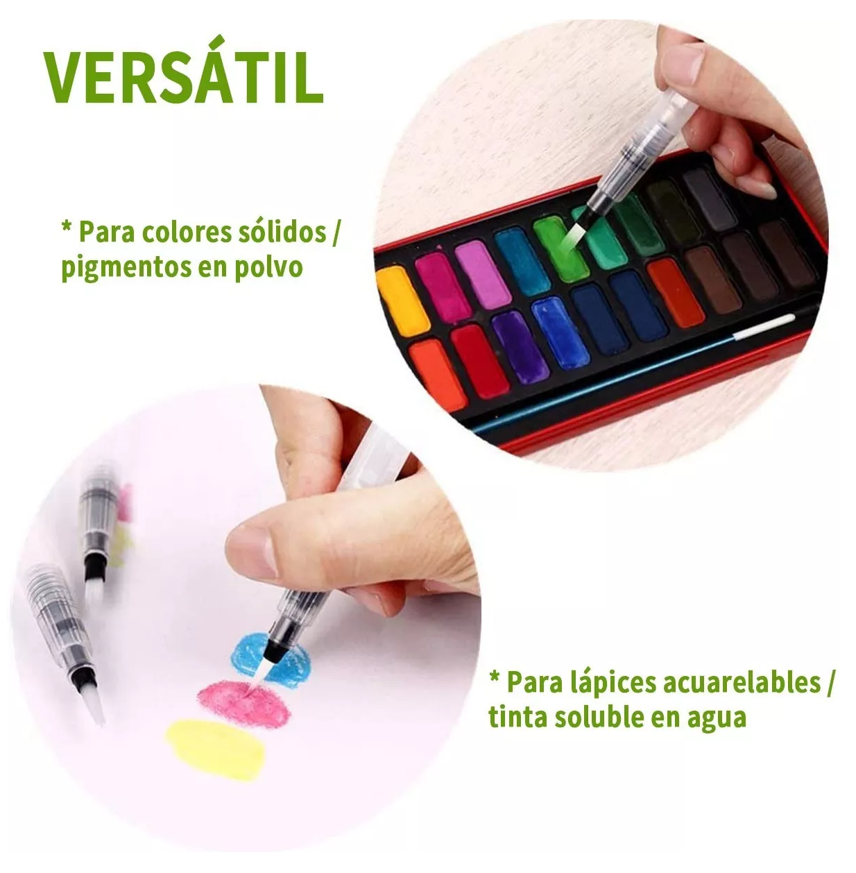 Foto 5 pulgar | Juego De Pinceles De Acuarela Para Agua Profesional, 6 Pcs