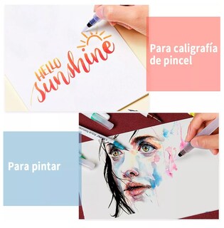 Foto 5 | Juego De Pinceles De Acuarela Para Agua Profesional, 6 Pcs
