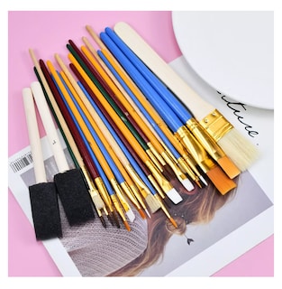 Foto 3 | Juego De 25 Pinceles Para Pintura Acuarela, Acrílico, Oleo