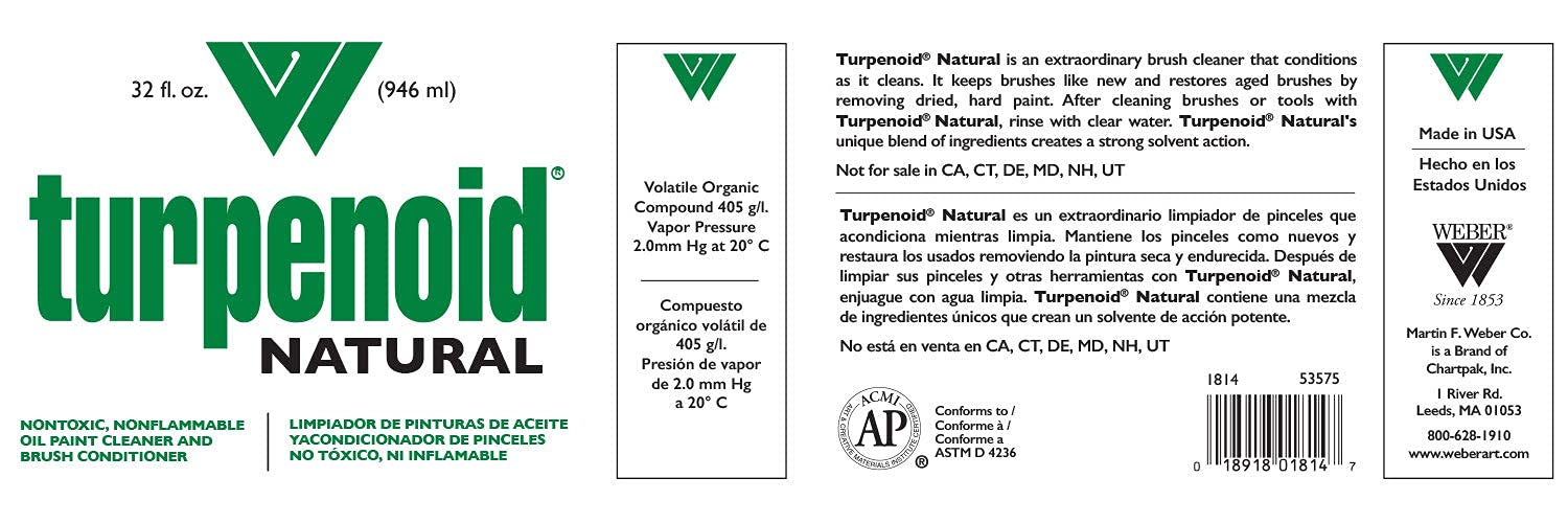 Foto 3 pulgar | Limpiador De Cepillos Weber Turpenoid Natural, Botella De 946 Ml - Venta Internacional.