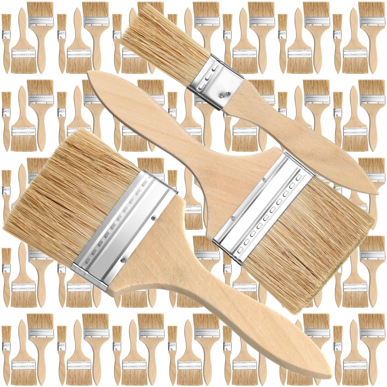 Pinceles Skylety, 120 Unidades, Cerdas Desechables De 1/2/3 Pulgadas - Venta Internacional.