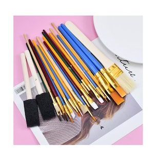 Foto 3 | Juego De 25 Pinceles Para Pintura Acuarela, Acrílico, Oleo