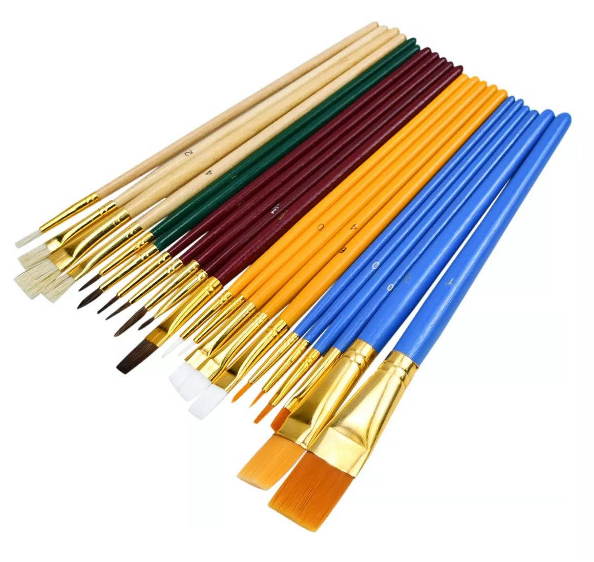 Foto 2 | Juego De 25 Pinceles Para Pintura Acuarela, Acrílico, Oleo. Belug Multicolor