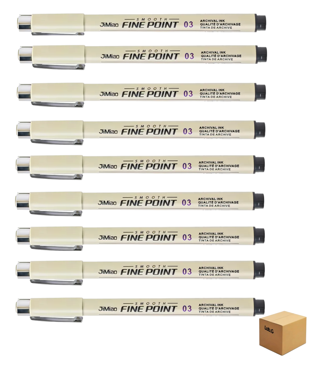 Foto 1 | Estilógrafos Para Bosquejos De Manga Lab.g, 9 Piezas Color Beige