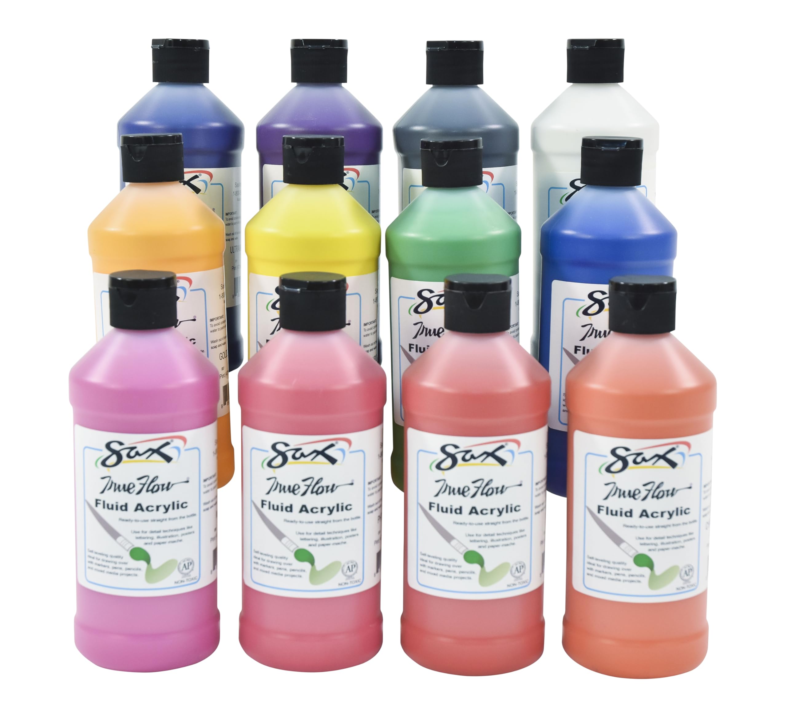 Foto 2 pulgar | Pintura Acrílica Sax Fluid, 473 Ml, Para Escuela Y Arte, 12 Colores - Venta Internacional.