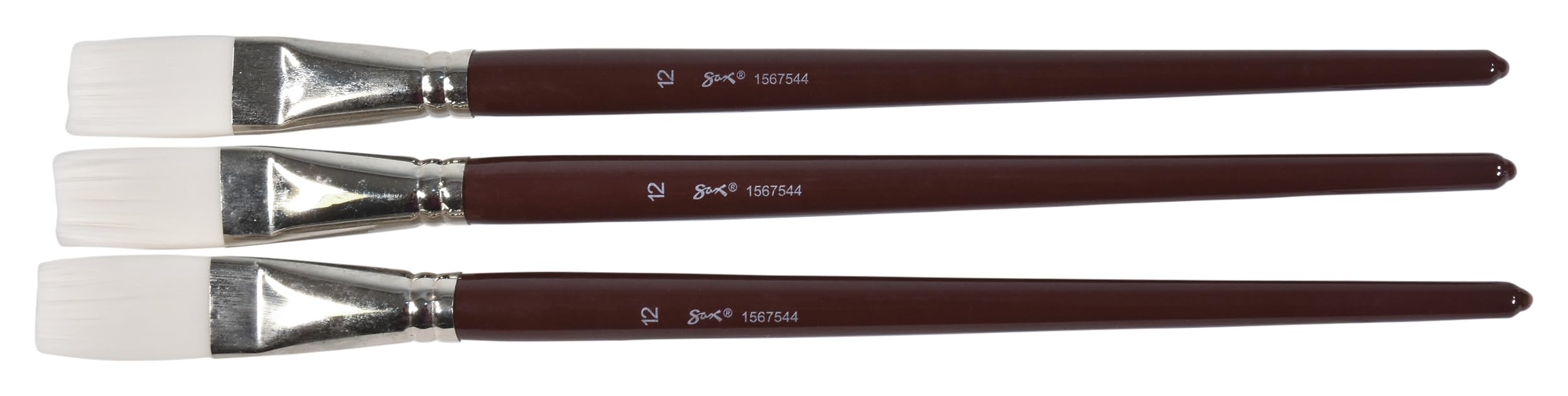 Foto 1 | Pinceles Para Pintar Sax Optimium White Taklon Flat, Tamaño 10 (paquete De 3) - Venta Internacional.