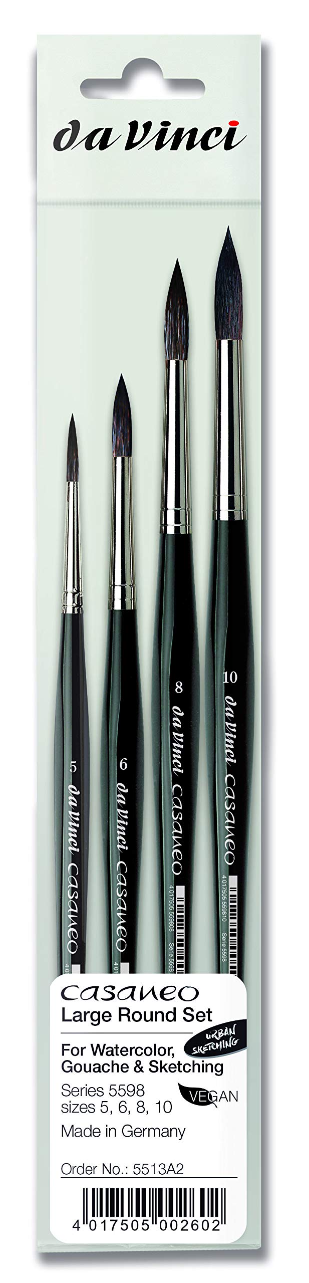 Foto 2 pulgar | Set De Pinceles De Artista Da Vinci Casaneo, Redondos, Grandes, 4 Unidades - Venta Internacional.
