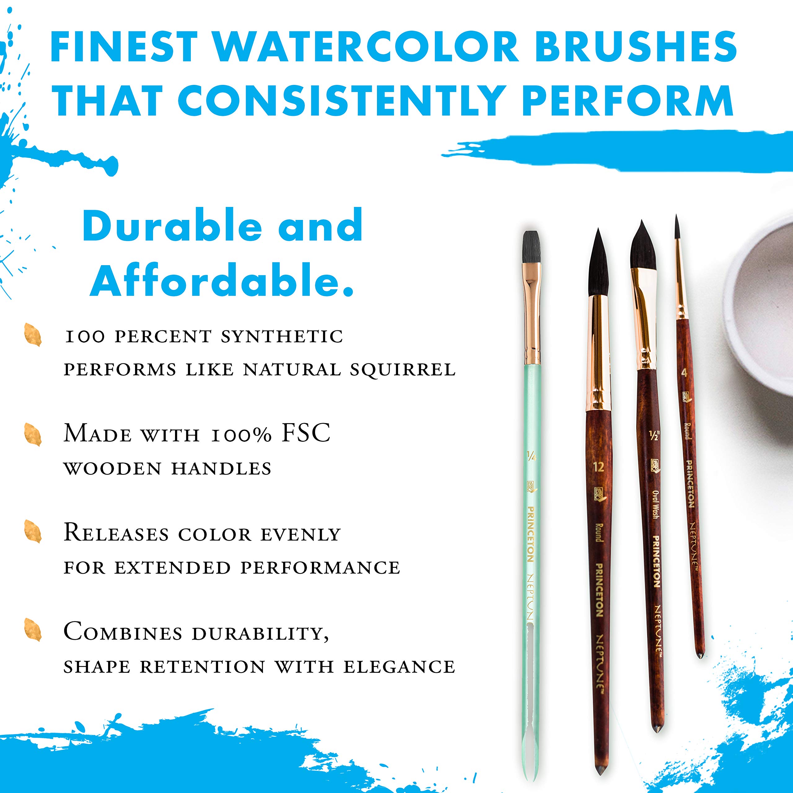Foto 6 | Pelo Sintético Paintbrush Princeton Neptune Talla 4 - Venta Internacional.
