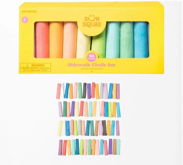 Foto 1 | Gises Gigantes Set 60 Colores Diversion Niños Escuela