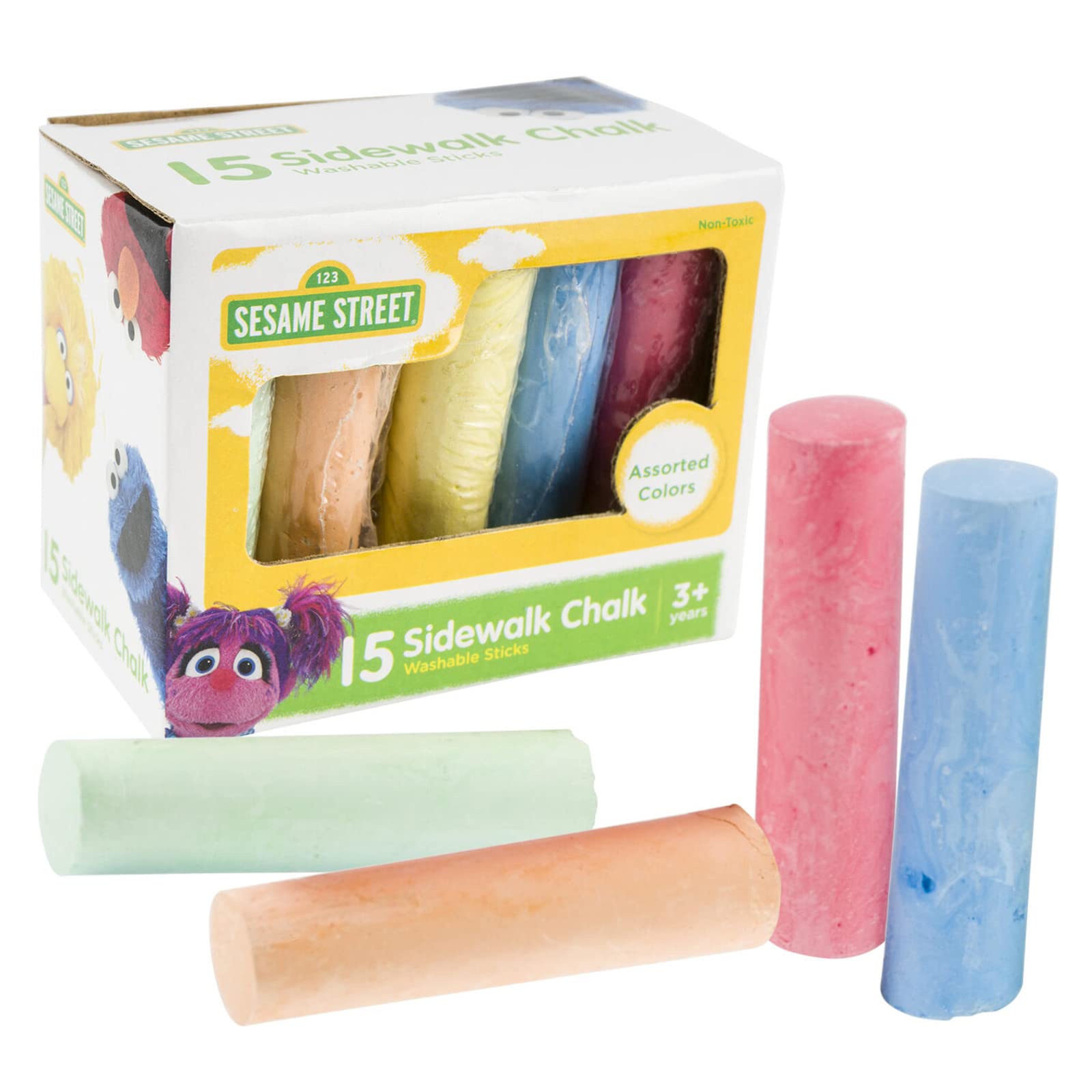 Gis para Acera Sesame Street Lavable para Niños 15 Piezas - Venta Internacional
