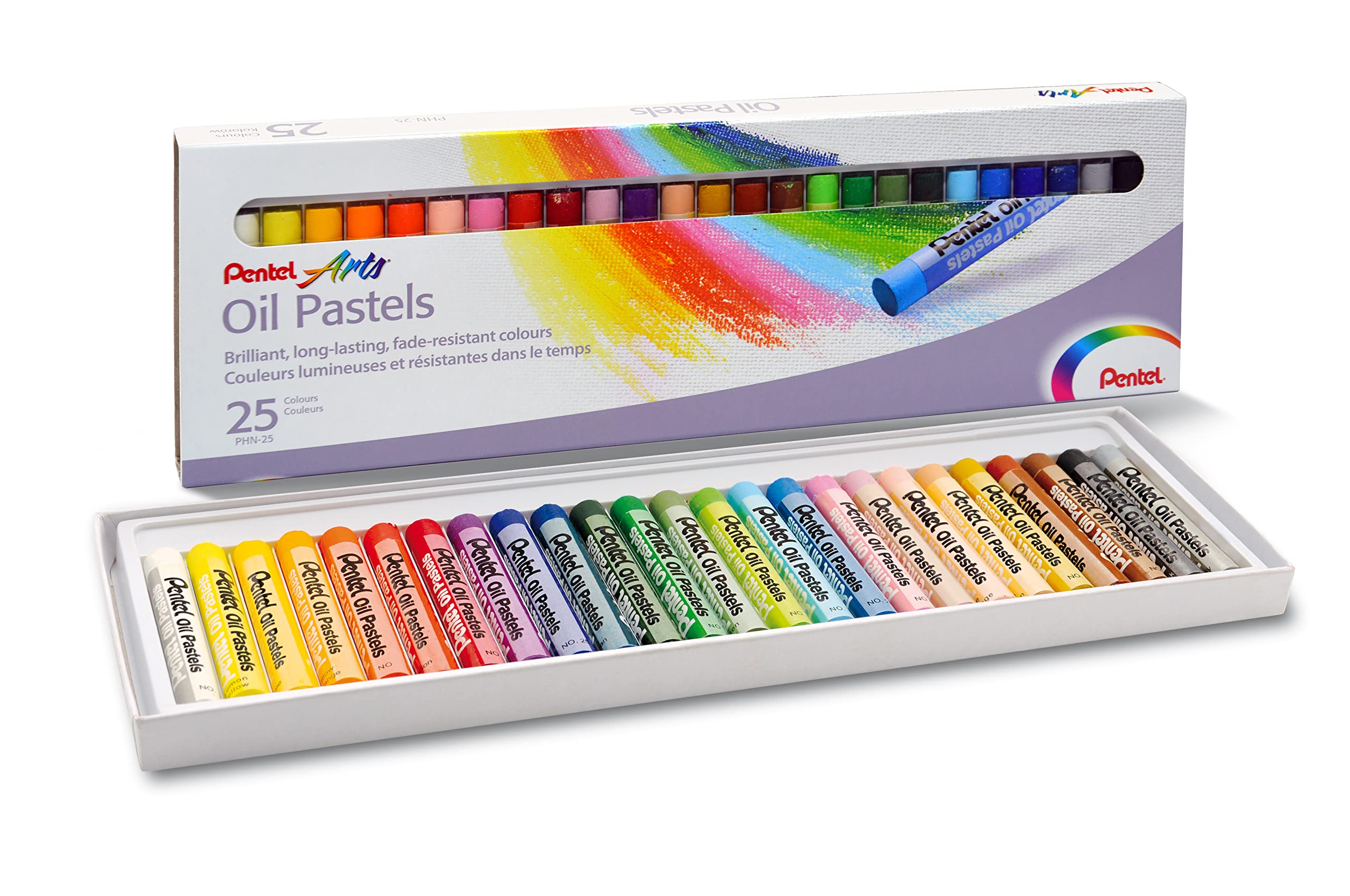Foto 1 | Pasteles Al Óleo Pentel Arts, 25 Barras, Varios Colores - Venta Internacional.