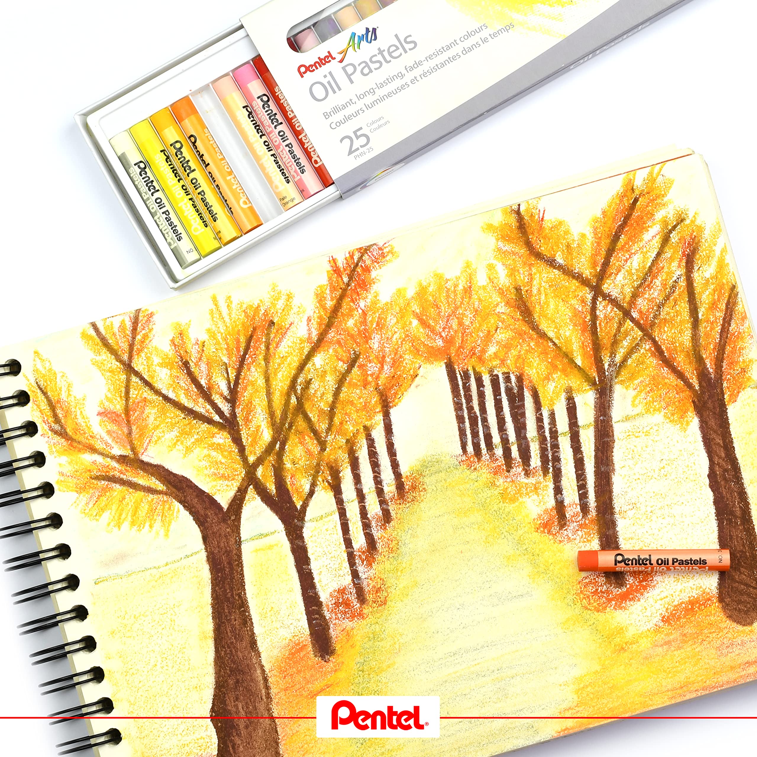 Foto 4 | Pasteles Al Óleo Pentel Arts, 25 Barras, Varios Colores - Venta Internacional.