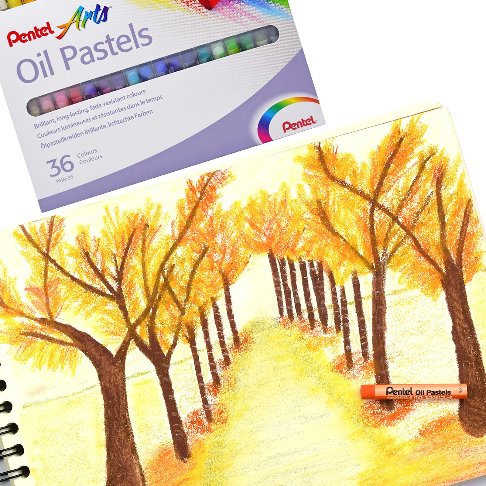 Foto 2 | Set De Pastel Al Óleo Pentel Penphn36 Con Funda De Transporte - Venta Internacional.