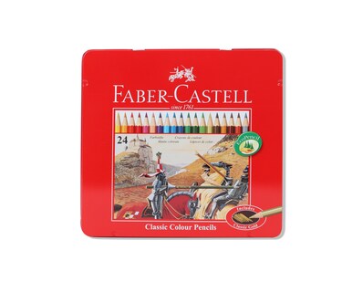 Foto 1 | Lápices De Colores Faber-castell Classic De 24 Colores En Caja De Metal - Venta Internacional.