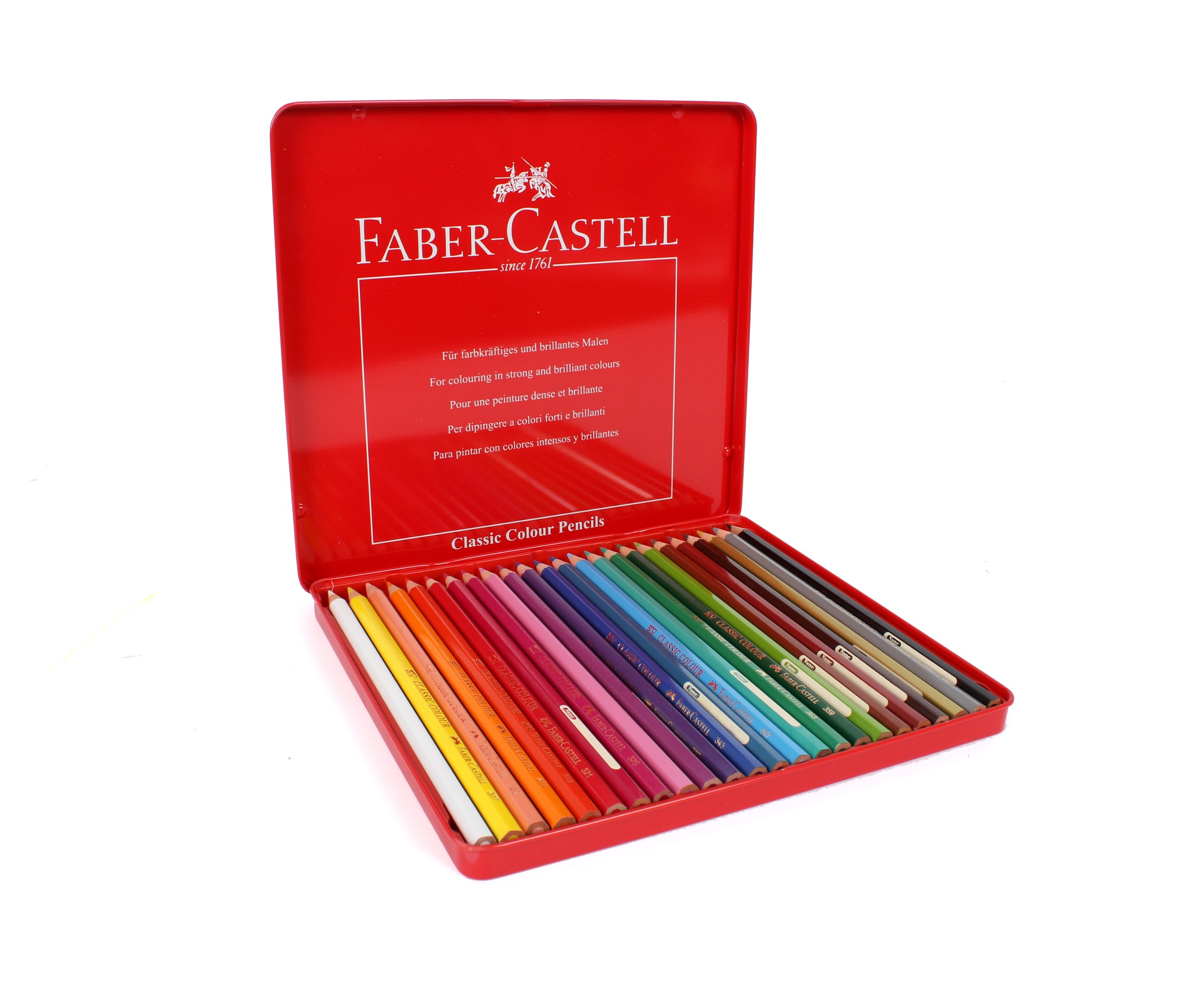 Foto 3 pulgar | Lápices De Colores Faber-castell Classic De 24 Colores En Caja De Metal - Venta Internacional.