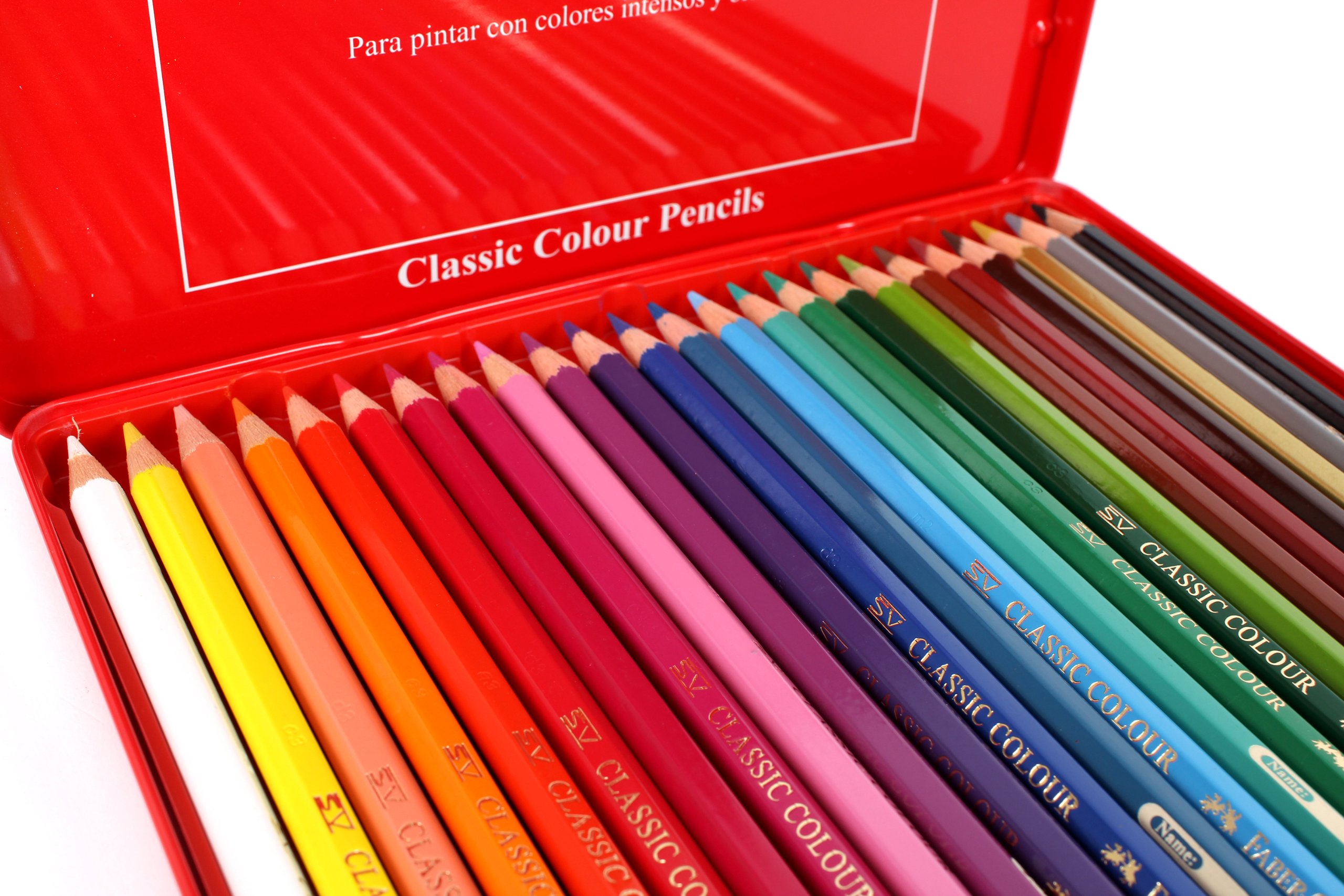 Foto 4 pulgar | Lápices De Colores Faber-castell Classic De 24 Colores En Caja De Metal - Venta Internacional.