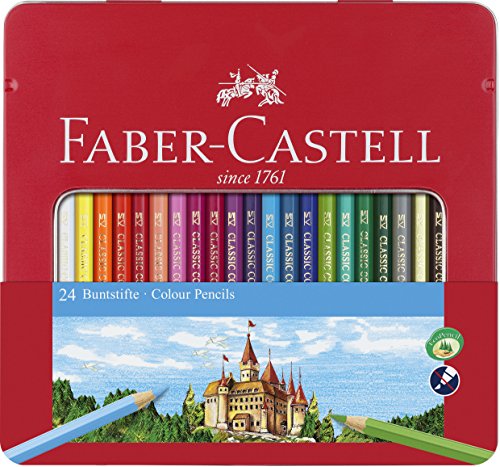 Foto 7 pulgar | Lápices De Colores Faber-castell Classic De 24 Colores En Caja De Metal - Venta Internacional.