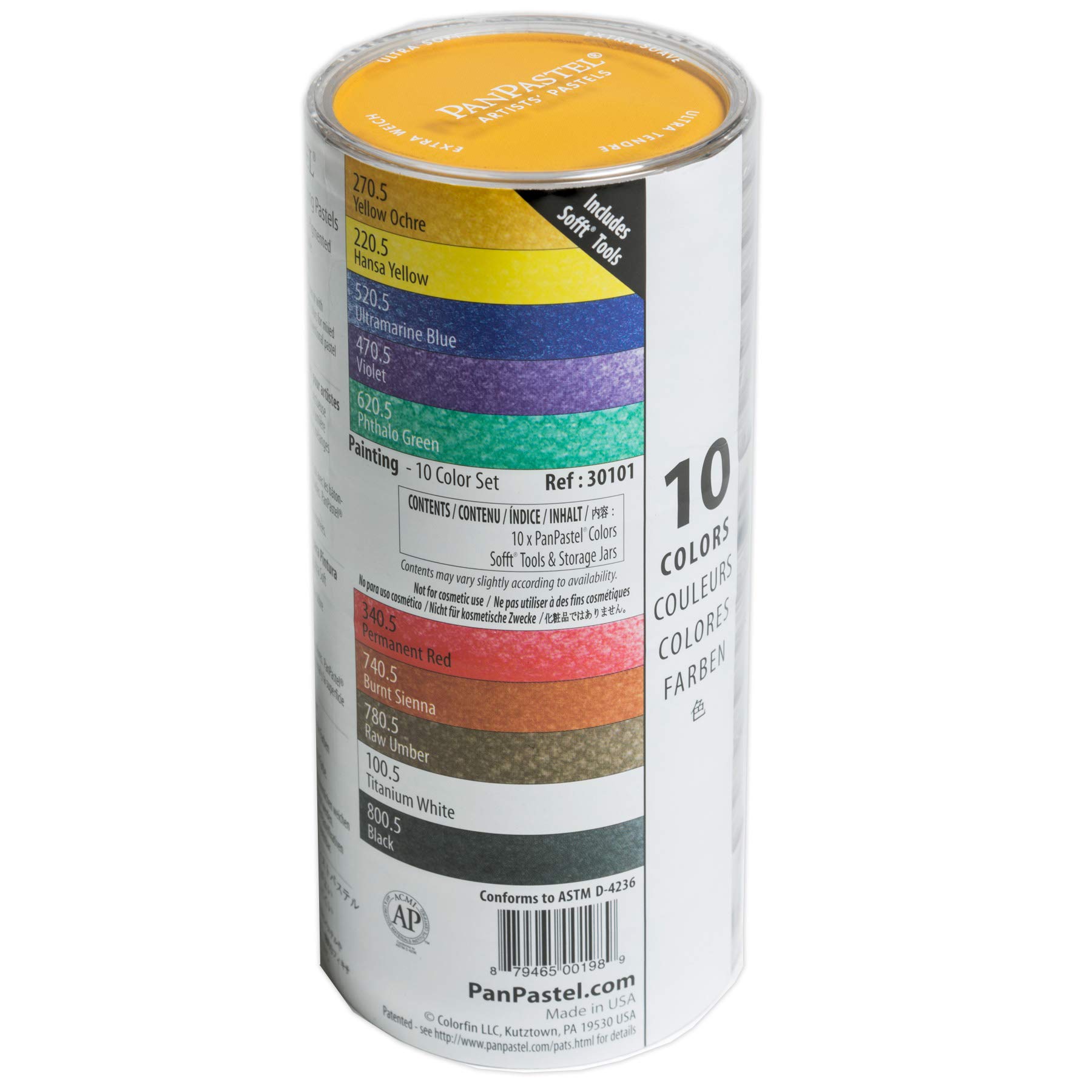 Foto 1 | Set De Pintura Panpastel De 10 Colores Con Herramientas Suaves Para Artistas - Venta Internacional.