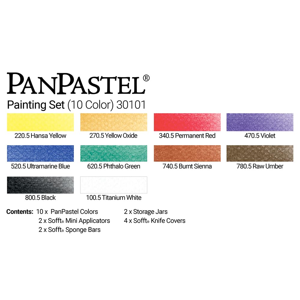 Foto 3 | Set De Pintura Panpastel De 10 Colores Con Herramientas Suaves Para Artistas - Venta Internacional.